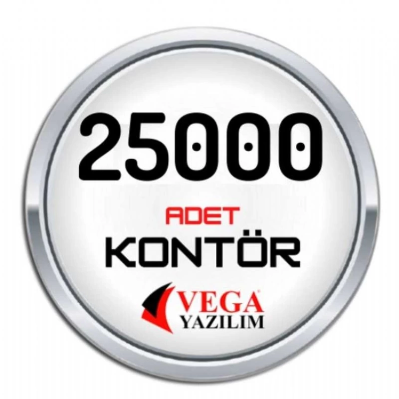 Vega yazılım Kontör 25,000 Adet