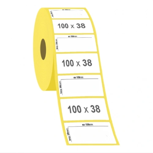 100x38 Karton Termal Etiket 350li Sarım 1 Adet