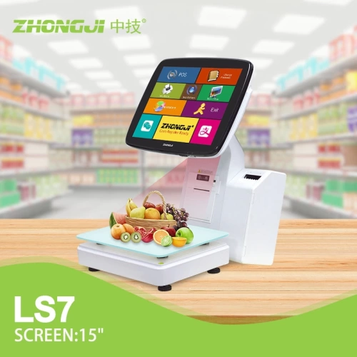 newPOS TS7 + Barkod Yazıcı İntel Celeron N4000 15 inc Led Ekran 4GB Ram Terazi Pos Barkod Yazıcılı