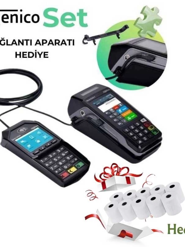 İngenico Move 5000 F Yeni Nesil Pos Yazarkasa  + Pinpad Desk 1600  10 Rulo Hediye