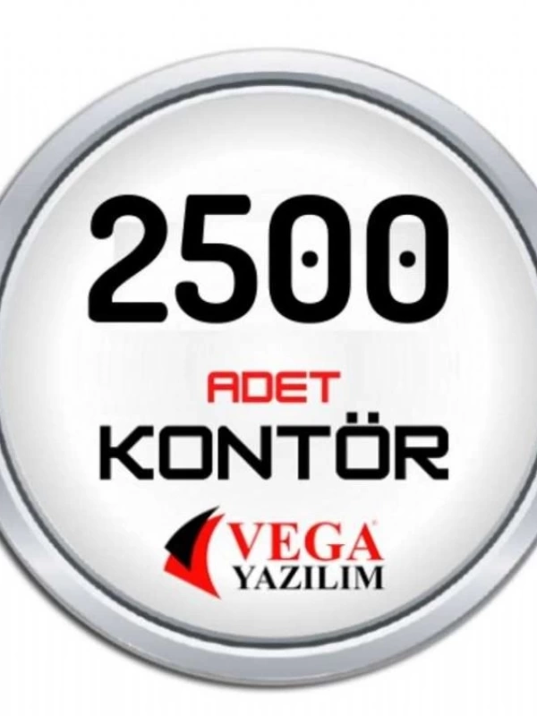 Vega yazılım Kontör 2500 Adet