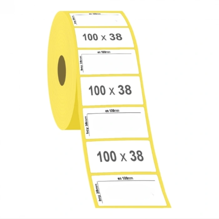 100x38 Karton Termal Etiket 350li Sarım 1 Adet