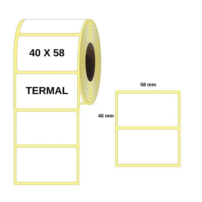 Etiket 58 x 50 Termal 500 Sarım 1 Adet