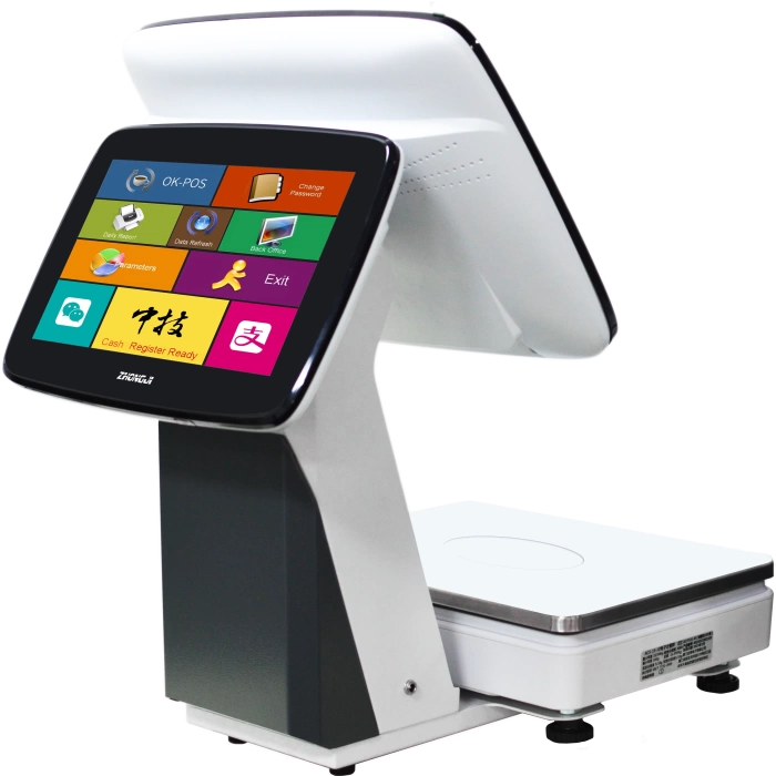 newPOS TS7 + Barkod Yazıcı Çift Ekran İntel Celeron N4000 15 inc Led Ekran 4GB Ram Terazi Pos Barkod Yazıcılı