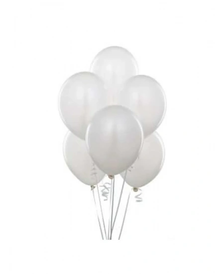 BEYAZ METALİK BALON 100 LÜ
