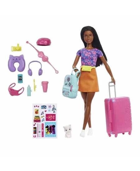 MATTEL BARBIE BROOKLYN SEYAHATTE BEBEĞİ VE AKS DHL