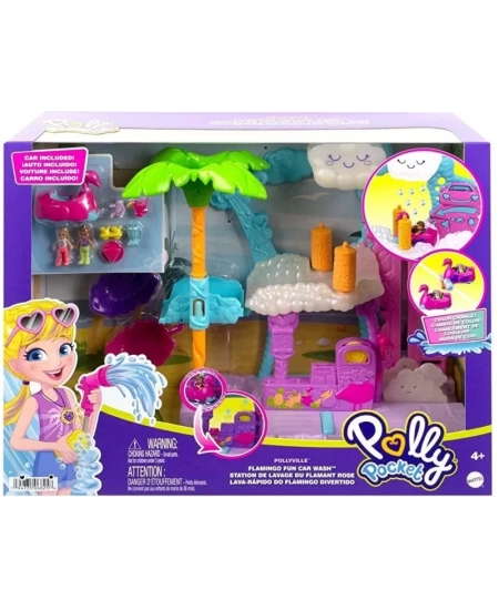 MATTEL POLLY POCKET FLAMİNGO ARABA SU EĞLENCESİ DH