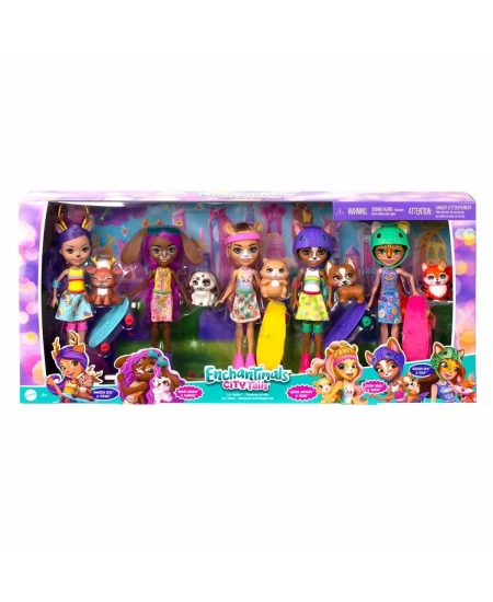 ENCHANTIMALS ŞEHİR BEBEKLERİ BEŞLİ PAKET DHL