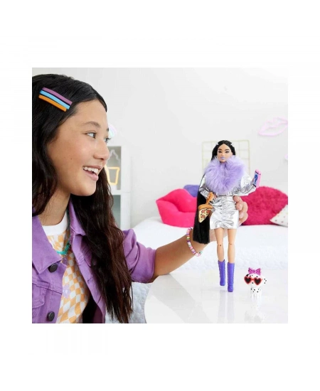 BARBIE EXTRA MOR BOTLU BEBEK DHL