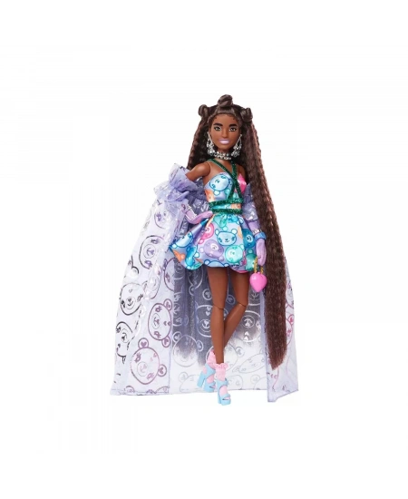 BARBIE EXTRA FANCY MOR KOSTÜMLÜ BEBEK DHL