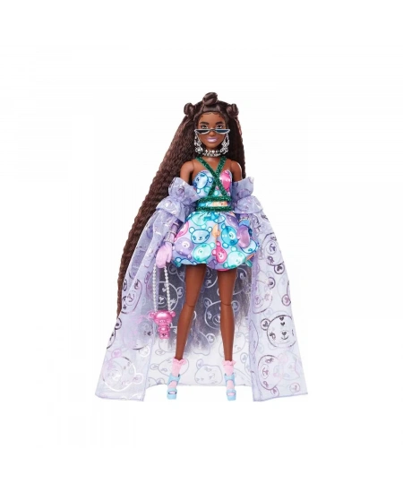 BARBIE EXTRA FANCY MOR KOSTÜMLÜ BEBEK DHL