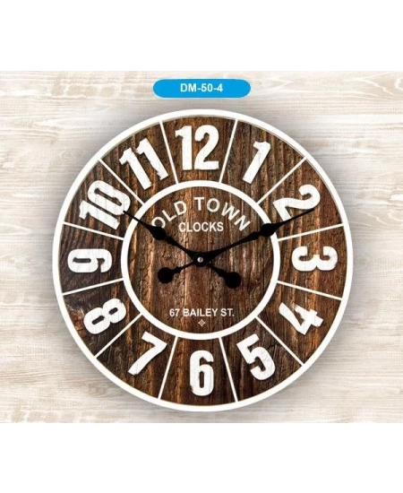 AYPŞ METAL ÇERÇEVE MDF KADRAN DUVAR SAATİ 50CM