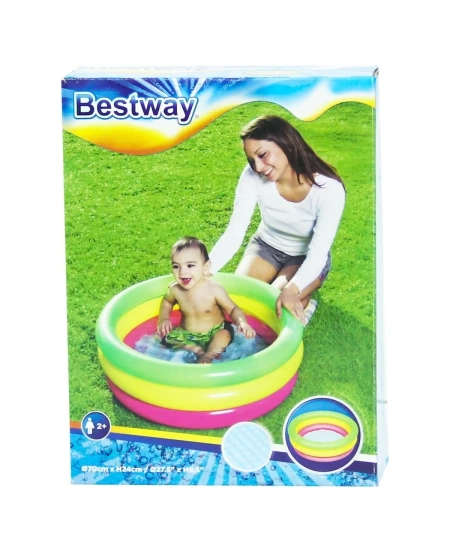 BESTWAY BEBEK HAVUZU RENKLİ 3 BÖLMELİ 70x24 CM