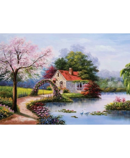 KS GAMES 1000 PARÇA PUZZLE LAKE HOUSE