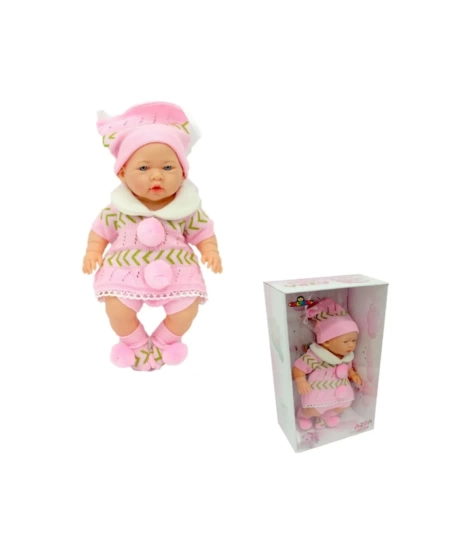 GLT AZRA NEWBORN PEMBE YEŞİL TRİKO ELBİSELİ