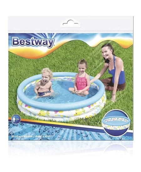 BESTWAY 3 BÖLMELİ DESENLİ HAVUZ 122X25 Cm