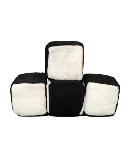 PELUŞ ZAR SİYAH BEYAZ 7 CM