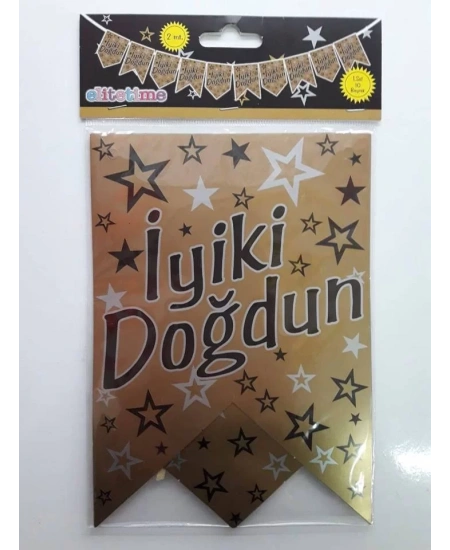 İYİ Kİ DOĞDUN YAZI YILDIZLI ALTIN