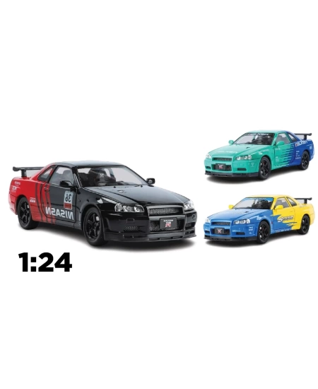 1/24 NISSAN GTR R 34 DECALLI DIE-CAST