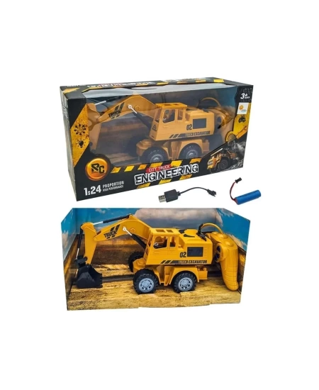 1/24 UZAKTAN KUMANDALI İŞ MAKİNESİ 5 FONKSİYONLU