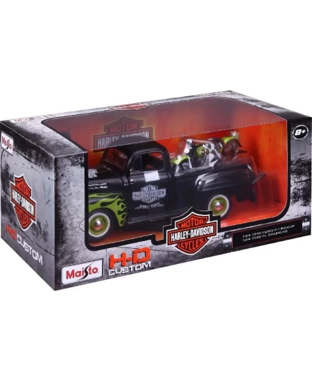 1/25 1948 FORD F-1 PİCKUP + 1:24 1948 FL PANHEAD