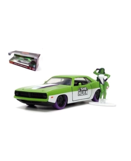 1/32 1973 PLYMOUTH BARRACUDA WİTH SHE-HULK FİGURE