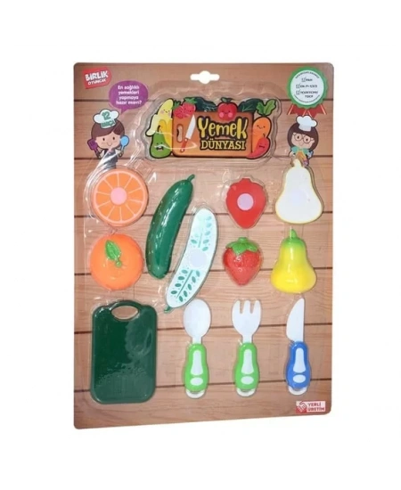 12 PCS SALATALIKLI KESİLEBİLEN MEYVE & SEBZE