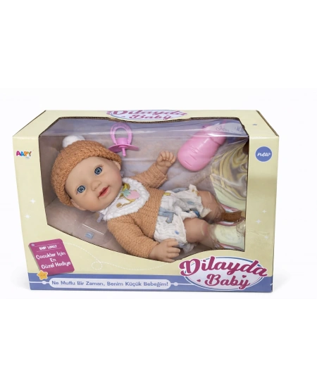 26 CM TAM KAUÇUK BEBEK EMZİK VE BİBERONLU