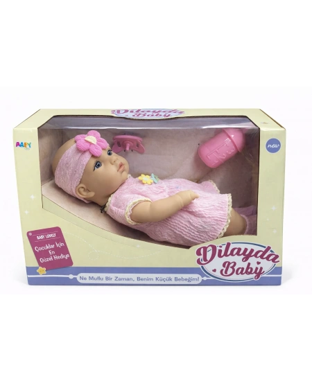 32CM TAM KAUÇUK BEBEK EMZİK VE BİBERONLU
