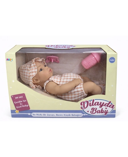 32CM TAM KAUÇUK BEBEK EMZİK VE BİBERONLU