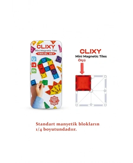 64 PARÇA MANYETİK BLOK METAL KUTU