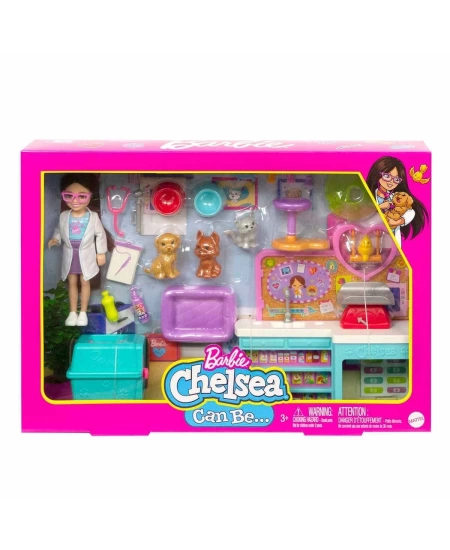 BARBIE CHELSEA MESLEKLERİ ÖĞRENİYOR VETERİNER DHL