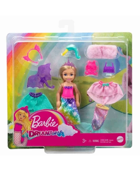 BARBIE DREAMTOPIA CHELSE VE KOSTÜMLERİ OYUN SETİ