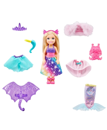 BARBIE DREAMTOPIA CHELSE VE KOSTÜMLERİ OYUN SETİ