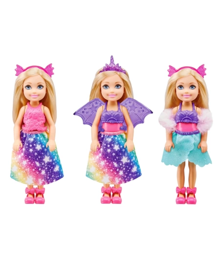 BARBIE DREAMTOPIA CHELSE VE KOSTÜMLERİ OYUN SETİ