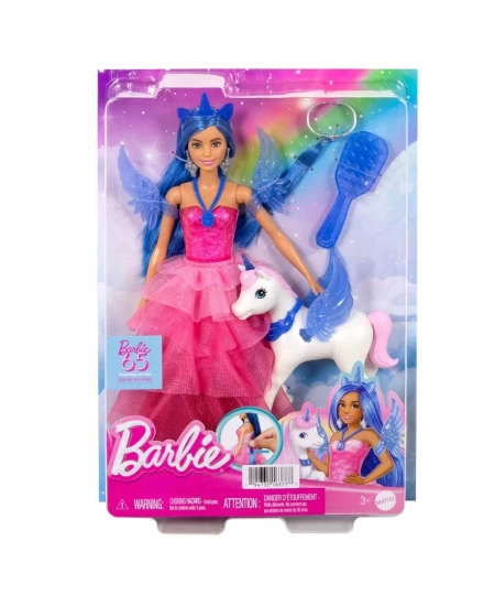 BARBIE MAVİ SAÇLI PRENSES BEBEK DHL