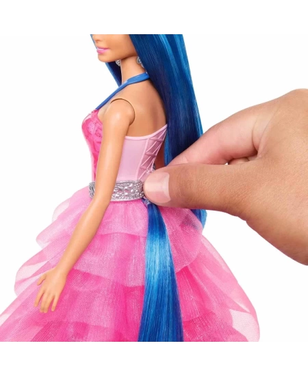 BARBIE MAVİ SAÇLI PRENSES BEBEK DHL