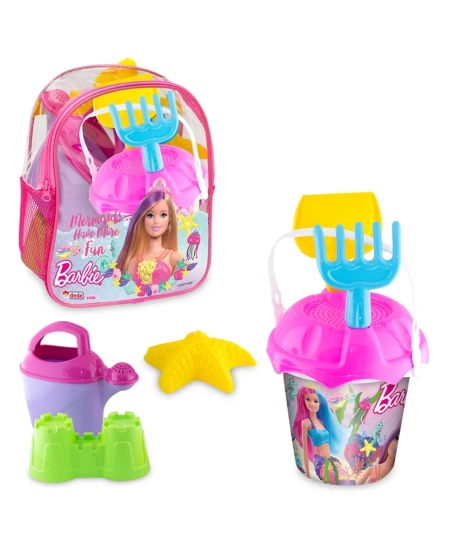 BARBIE RESİMLİ SIRT ÇANTALI PLAJ SETİ