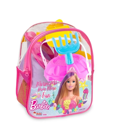 BARBIE RESİMLİ SIRT ÇANTALI PLAJ SETİ