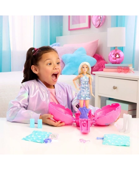 BARBIE ROLL & REVEAL POP YILDIZI BEBEK VE AKSESUAR