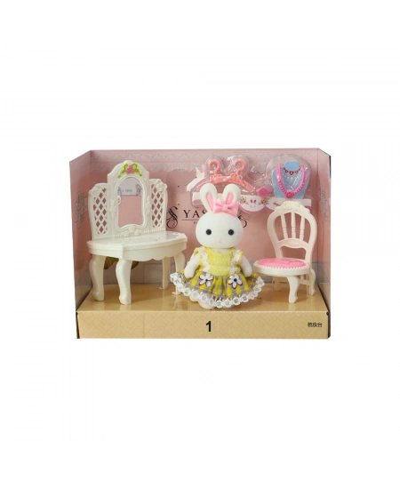 BAY DREAMY MİNİ TAVŞAN AKSESUARLI ŞİFONYER SETİ