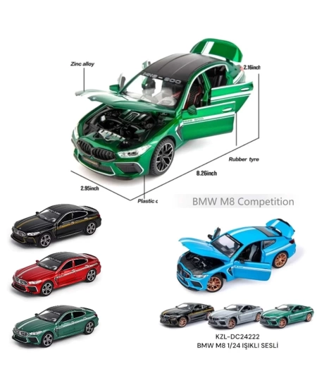 BMW M8 1/24 IŞIKLI SESLİ