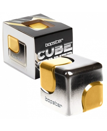 BOPSTER FIDGET CUBE SPINNER SILVER & GOLD