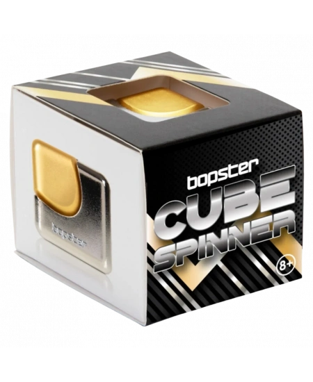 BOPSTER FIDGET CUBE SPINNER SILVER & GOLD