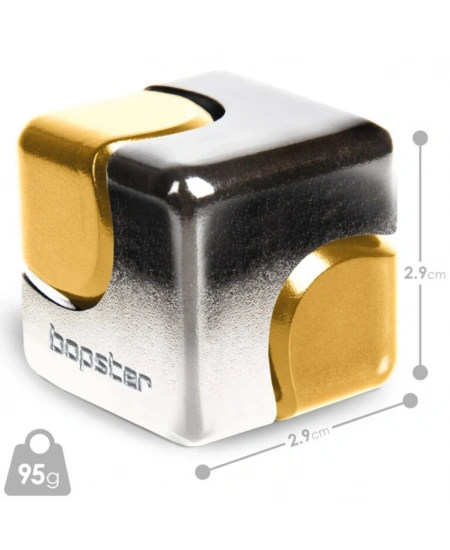 BOPSTER FIDGET CUBE SPINNER SILVER & GOLD