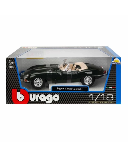 BURAGO 1/18 (B) JAGUAR E-TYPE CABRIOLET 1961
