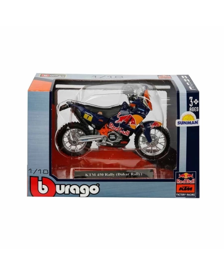 BURAGO 1/18 MOTOR RED BULL KTM 450