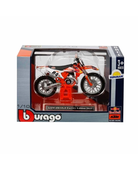 BURAGO 1/18 MOTOR RED BULL KTM 450