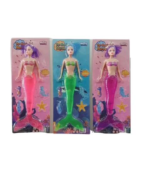 DENİZ KIZI BEBEK IŞIKLI 35CM