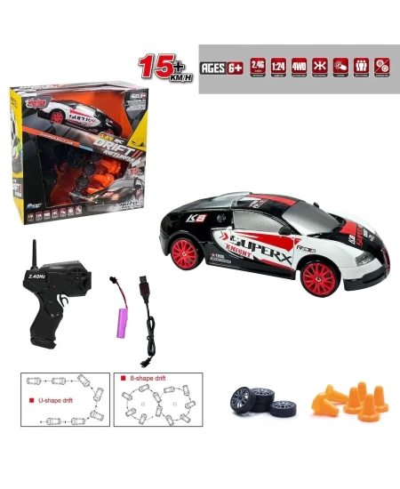 DRIFT ARABA 2.4G ŞARJLI 1:24 UZAKTAN KUMANDALI